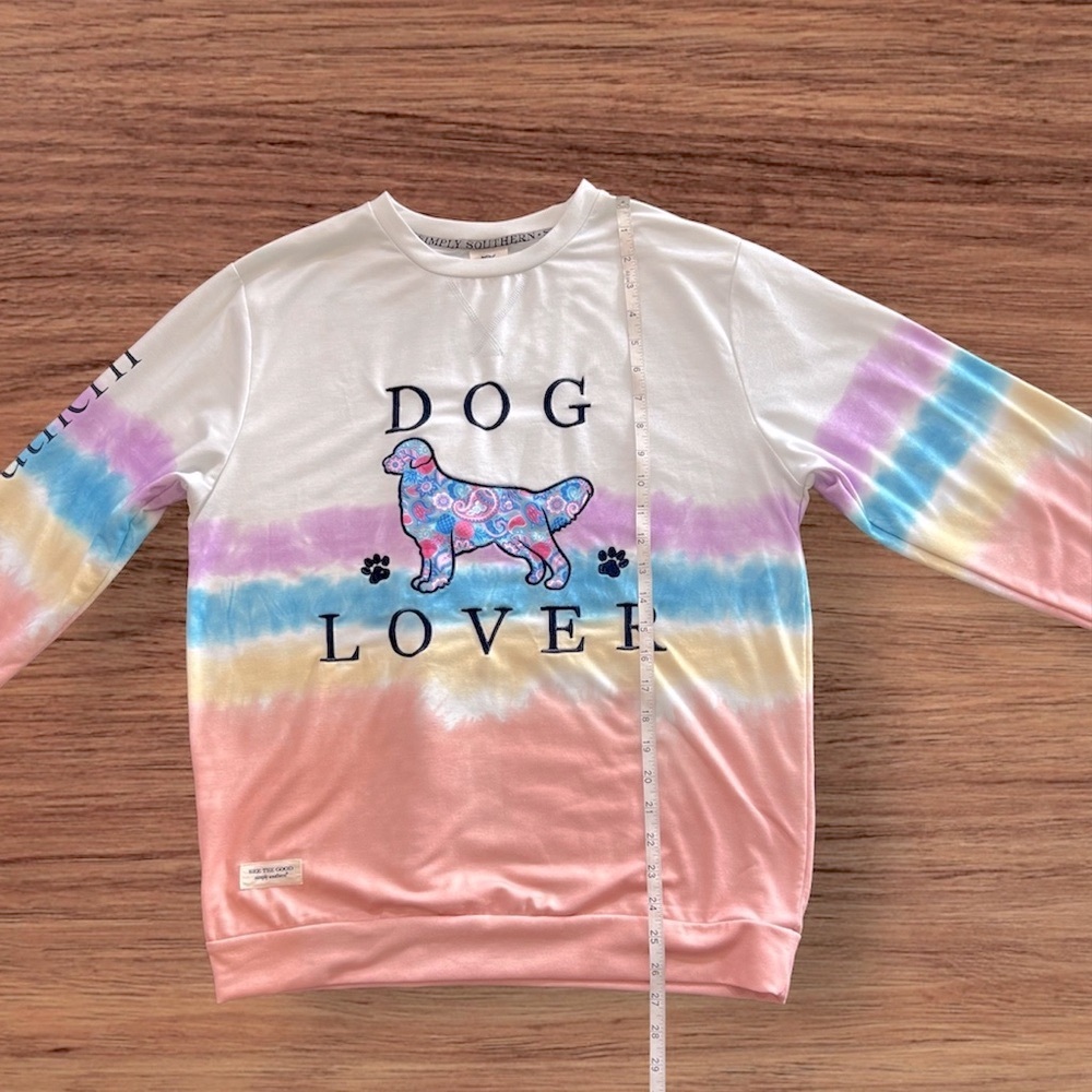 Simply Southern Dog Lover Embroidered Sweatshirt Size M - Picture 12 of 13